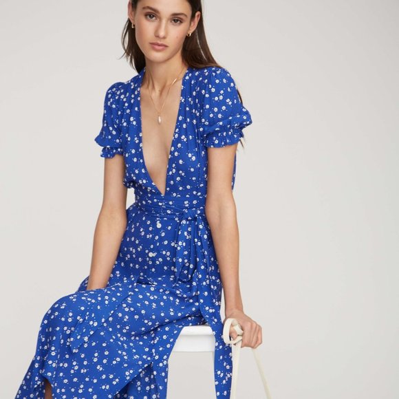 Faithfull the Brand Dresses & Skirts - Faithfull The Brand Farah Dress Cobalt Betina NEW